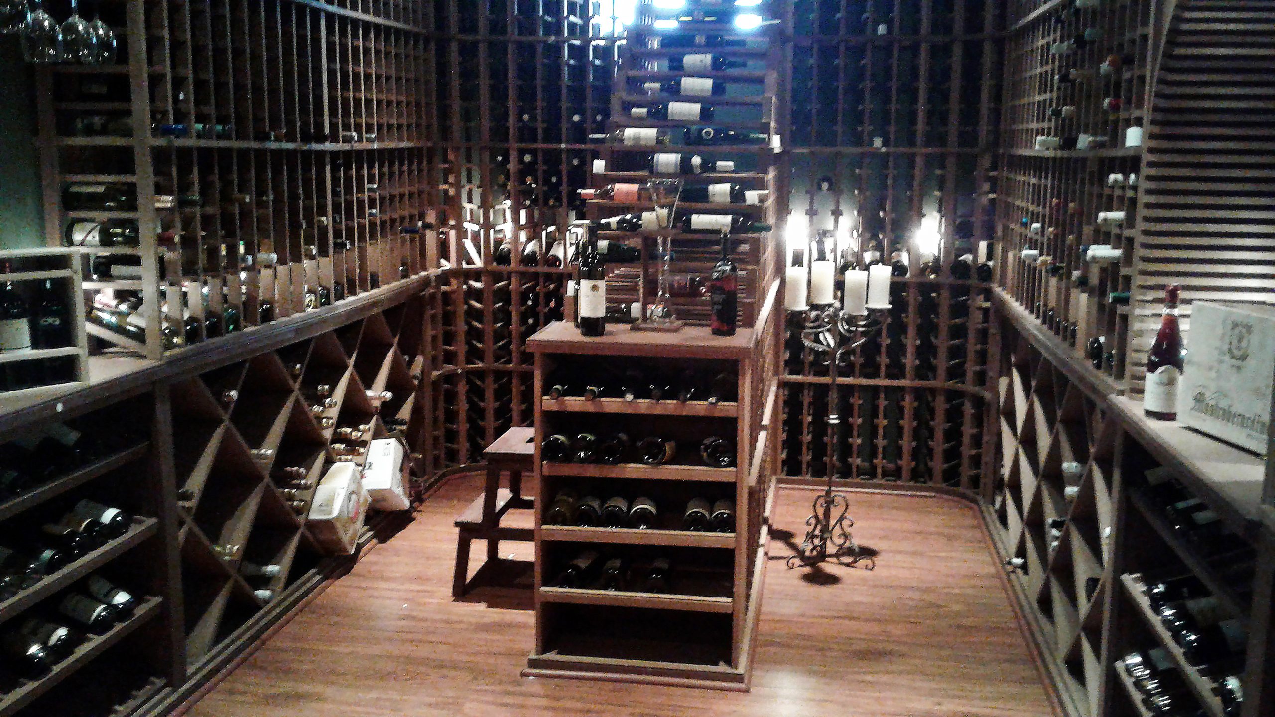 The wine cellar of the Inn at Thorn Hill, located in Jackson, New Hampshire